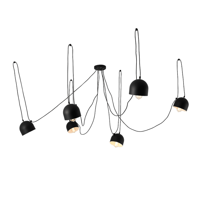 Lampadario POPO 6 - Nero
