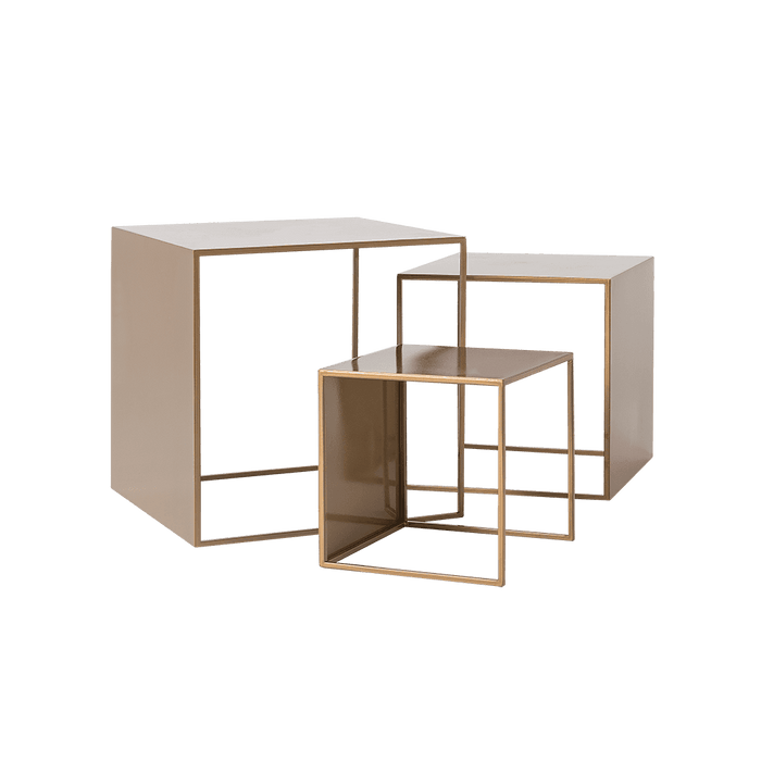 Set Tavolini 2WALL TRIO METAL, oro