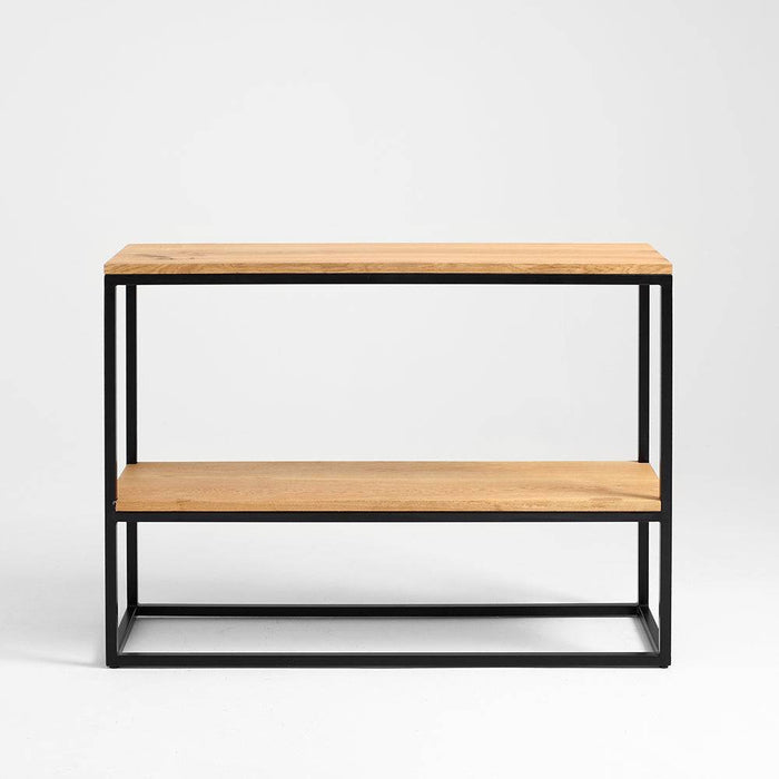 Mensola Julita 75-2F Legno Massello - Rovere e Nero