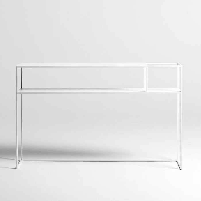 Tavolo Console Senso Flower Metal 120x25 Bianco