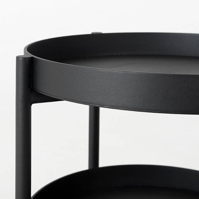 Tavolino laterale HANNA METAL 40-2F - nero