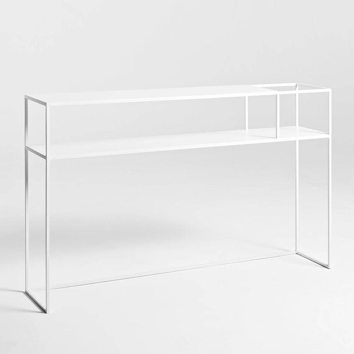 Tavolo Console Senso Flower Metal 120x25 Bianco