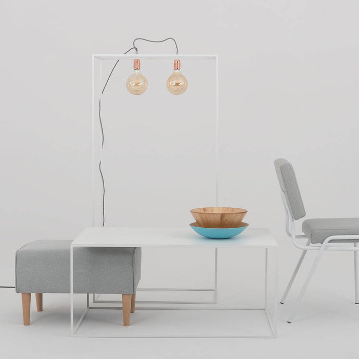 Tavolino TENSIO METAL 100x60, bianco