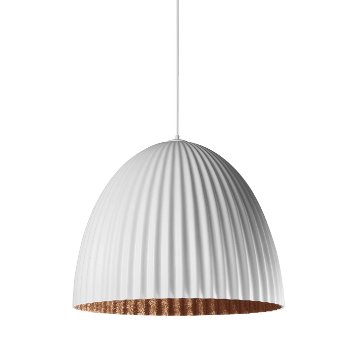 Lampada a sospensione PLISSART L bianco/rame