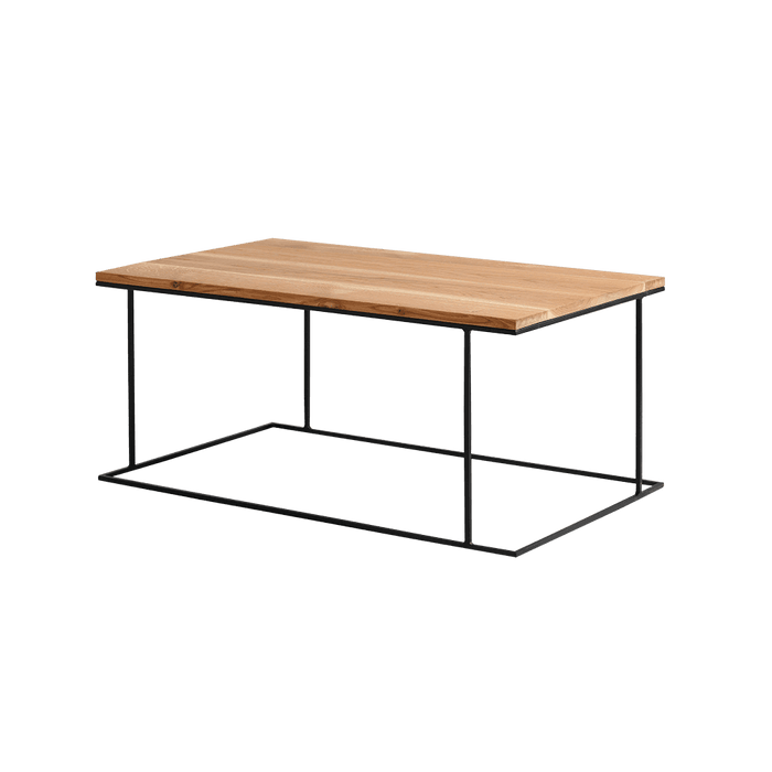 Tavolino WALT 100x60 impiallacciato quercia, nero
