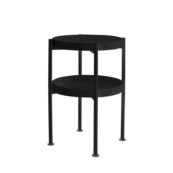 Tavolino laterale HANNA METAL 40-2F - nero