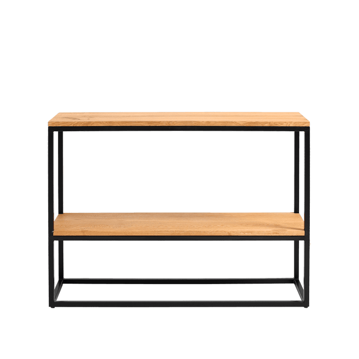Mensola Julita 75-2F Legno Massello - Rovere e Nero