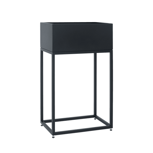 Fioriera FIORINA 50x30x80 nero con design scandinavo, contenitore in materiale resistente, ideale per interni, SKU: DON001FIOR-50-80-9005