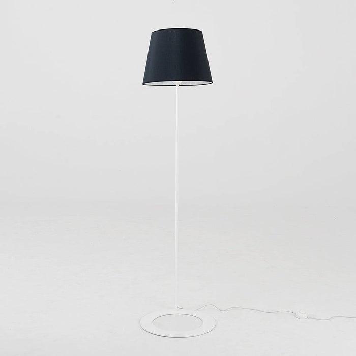 Lampada da Terra SHADE - paralume nero, base bianca