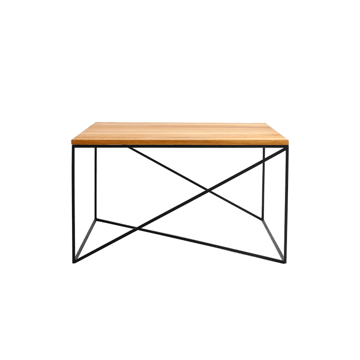 Tavolino MEMO legno massello 100x100, nero