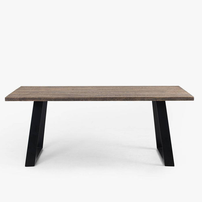 Tavolo da Pranzo HOFER 180x90 Legno Massello Rovere Nero