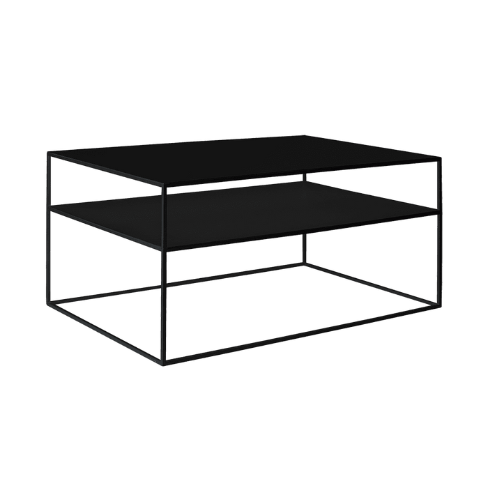Tavolino TENSIO 2 FLOOR METAL 100x60, nero