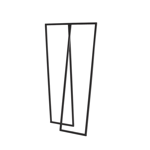 Appendiabiti di design raffinato SABU METAL nero, struttura in metallo nero opaco, ideale per ingresso o camera da letto, SKU: W003SAB-02M