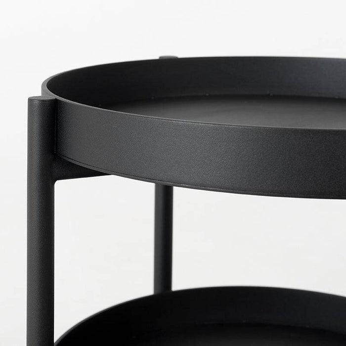 Tavolino da caffè HANNA METAL doppio - nero