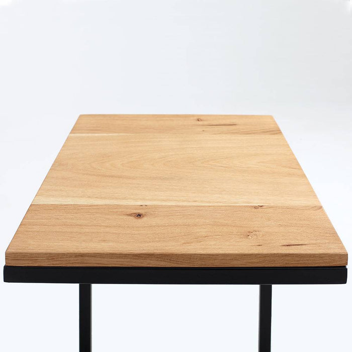 Tavolino LUPE 30 Legno Massello, Rovere, Nero