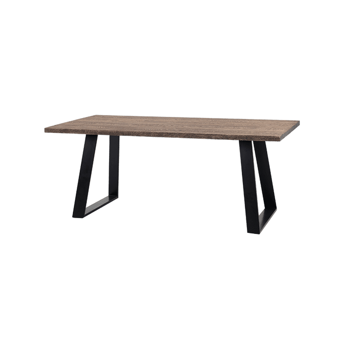 Tavolo da Pranzo HOFER 180x90 Legno Massello Rovere Nero
