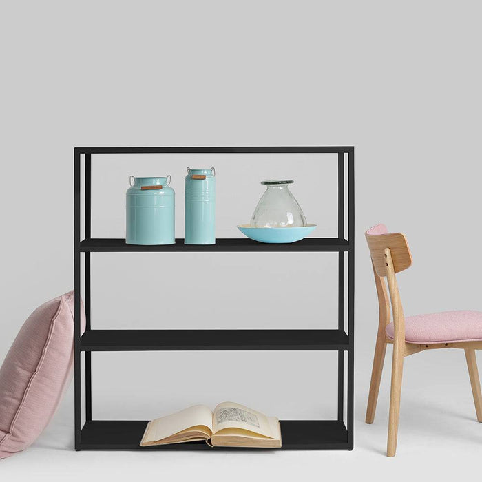 Libreria HYLLER METAL 100x110, nero