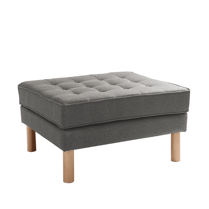 Pouf TOPIC WOOD 75, Acciaio, Naturale
