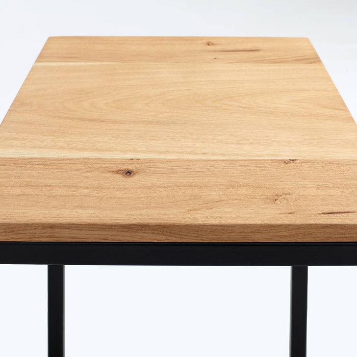 Tavolino Laterale LUPE 30, Impiallacciatura di Rovere, Nero