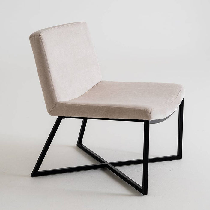 Poltrona ZERO - Tessuto brillante, base nera