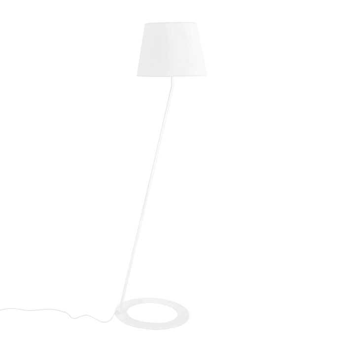 Lampada da Terra SHADE - paralume bianco, base bianca