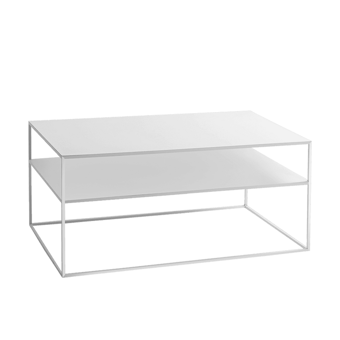 Tavolino TENSIO 2 FLOOR METAL 100x60, bianco