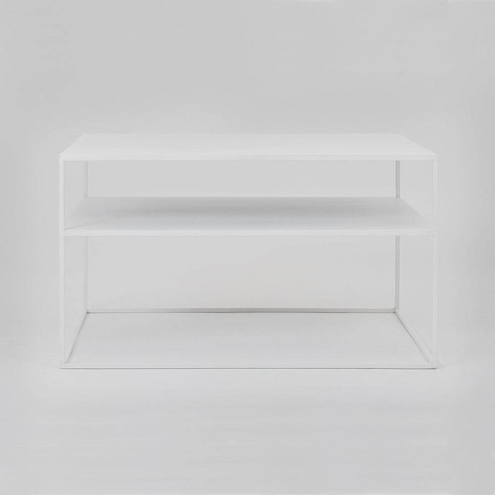 Tavolino Tensio 2 Floor Metal - bianco