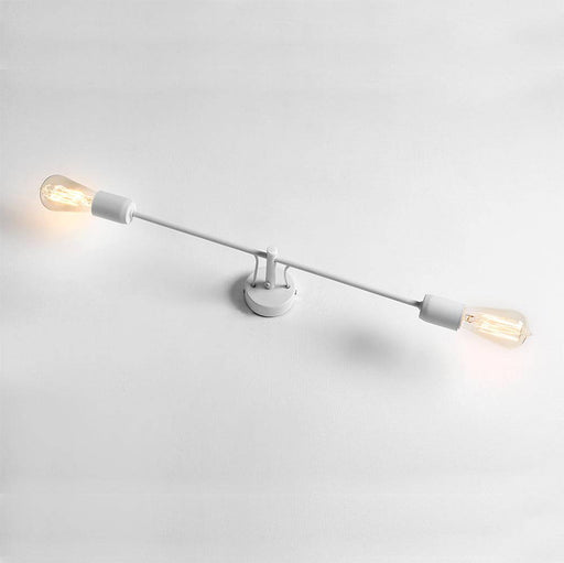 Lampada da parete TWIGO bianca con doppia luce a forma di lampadina vintage, perfetta per illuminare e decorare spazi living