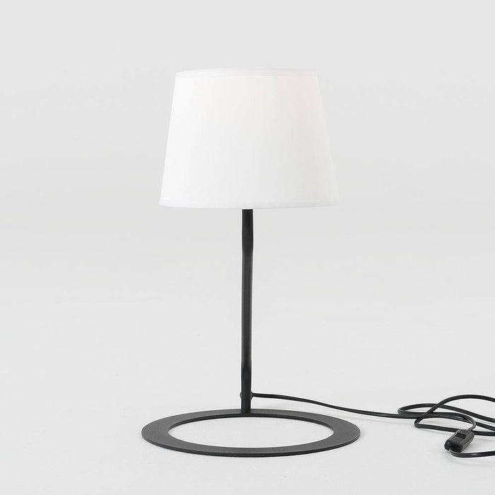 Lampada da Tavolo SHADE - Paralume Bianco Base Nera
