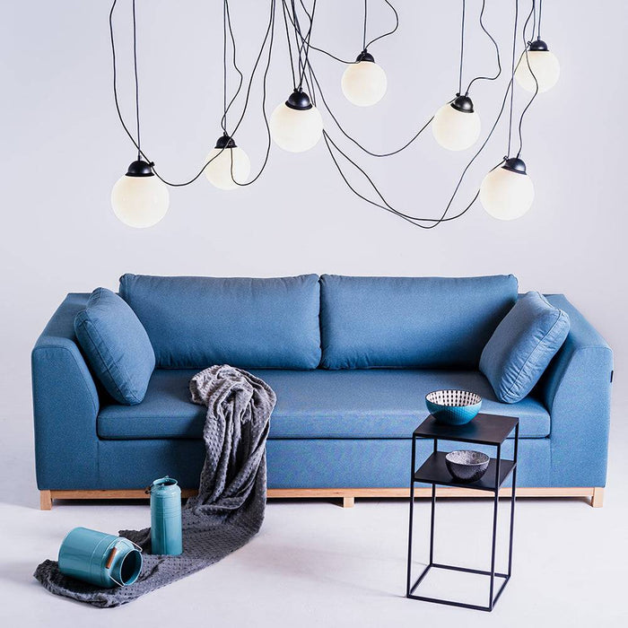 Lampada a Sospensione POPO GLASS M 7 - Nero