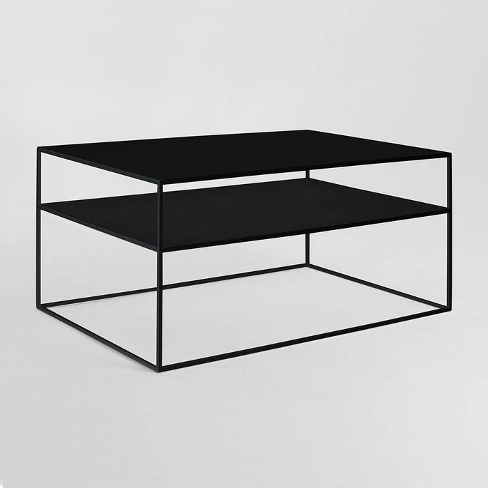 Tavolino TENSIO 2 FLOOR METAL 100x60, nero