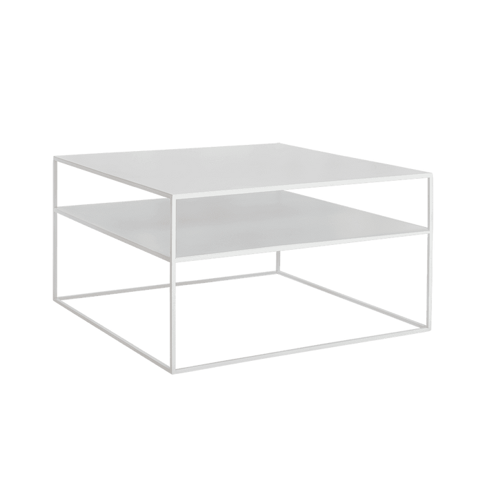 Tavolino Tensio 2 Floor Metal - bianco