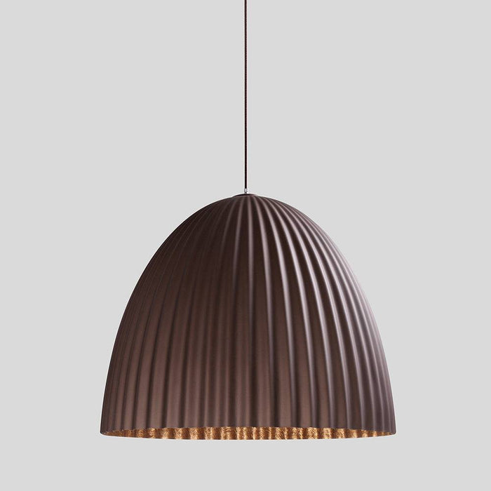 Lampada a sospensione PLISSART L marrone/rame