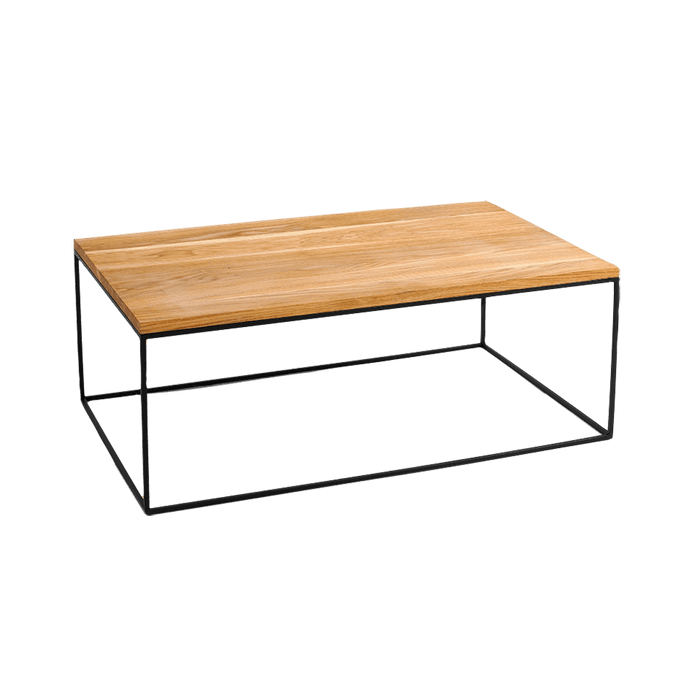 Tavolino Caffè TENSIO WOOD 140x80, impiallacciatura quercia, nero