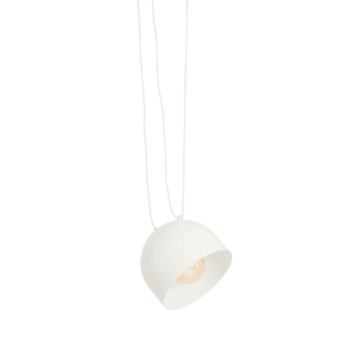 Lampada da soffitto moderna design industriale bianca con cavi a vista, forma cilindrica e luce calda, SKU: LP011POPOL1-01