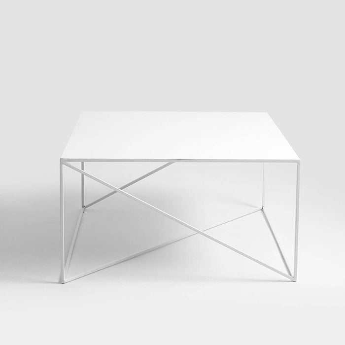 Tavolino MEMO METAL 100x100 Bianco