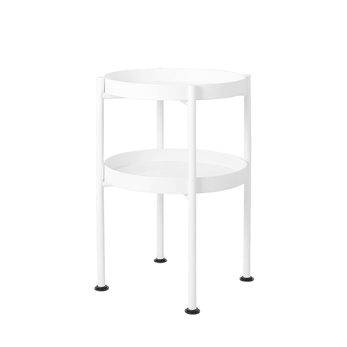 Tavolino laterale HANNA METAL 40-2F - bianco