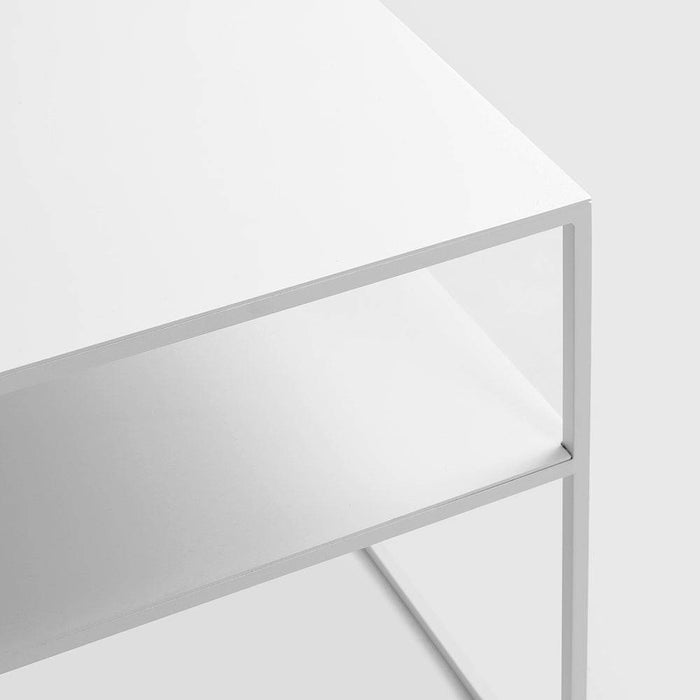 Tavolino TENSIO 2 FLOOR METAL 100x60, bianco