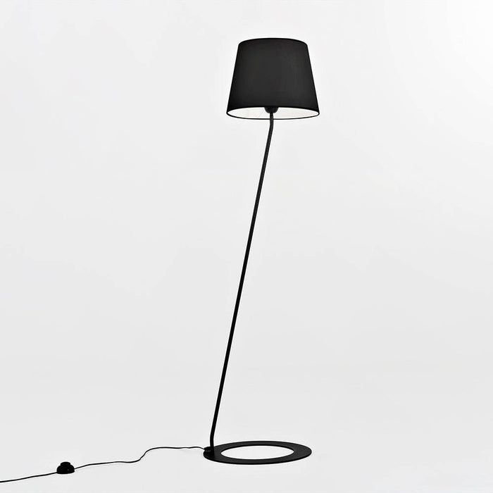 Lampada da Terra SHADE - Paralume Nero Base Nera