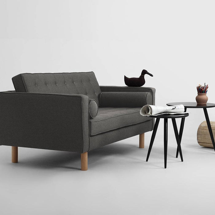 Divano Letto 2 Posti TOPIC WOOD, Acciaio, Naturale