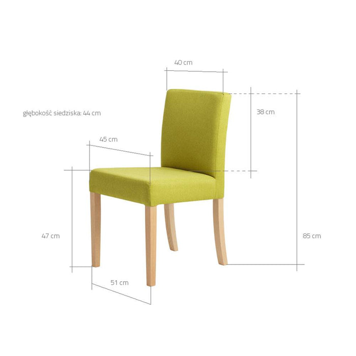 Sedia Wilton Inkjet, Naturale