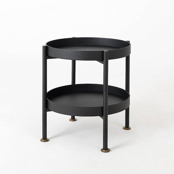Tavolino da caffè HANNA METAL doppio - nero