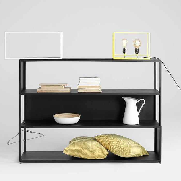 Libreria HYLLER SIDE METAL 150x110 nero