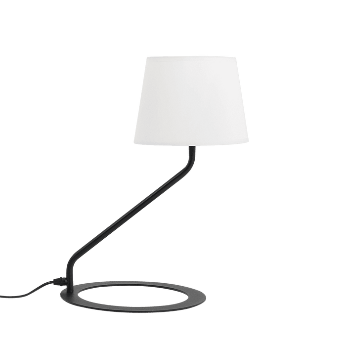 Lampada da Tavolo SHADE - Paralume Bianco Base Nera