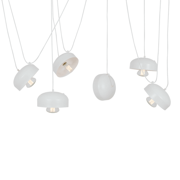 Lampadario POPO FLAT 6 - Bianco