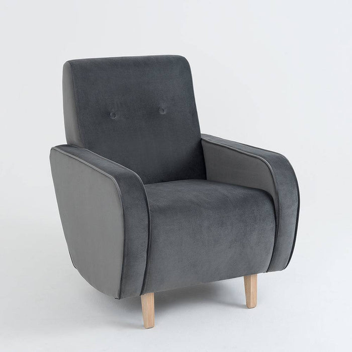 Poltrona PANDA - Grigio, naturale