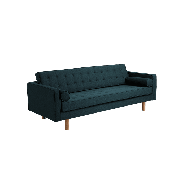 Divano Letto 3 Posti TOPIC WOOD, Deep Sea, Naturale