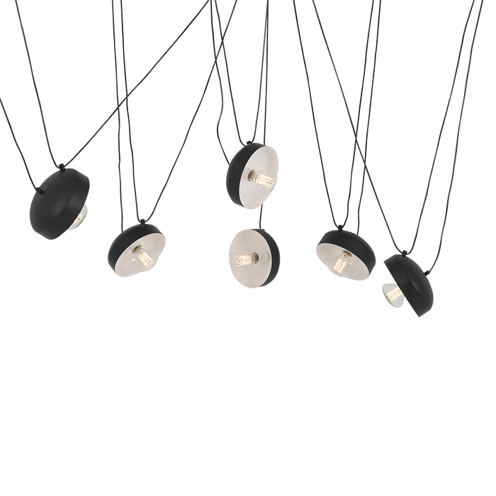Lampadario POPO FLAT L 6 - Nero