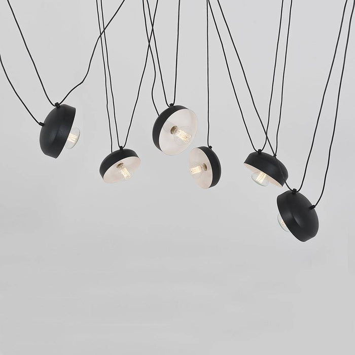 Lampadario POPO FLAT L 6 - Nero