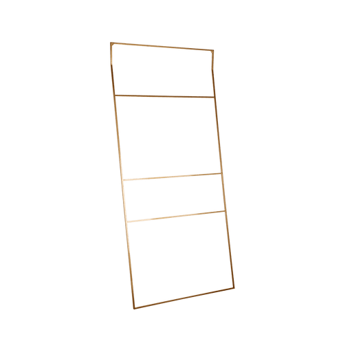 Appendiabiti moderno in metallo oro, design minimalista, ideale come porta-asciugamani o supporto nel bagno, SKU: W003LEMBATH80-1111